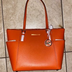 michael kors orange spice tote brand new with tags